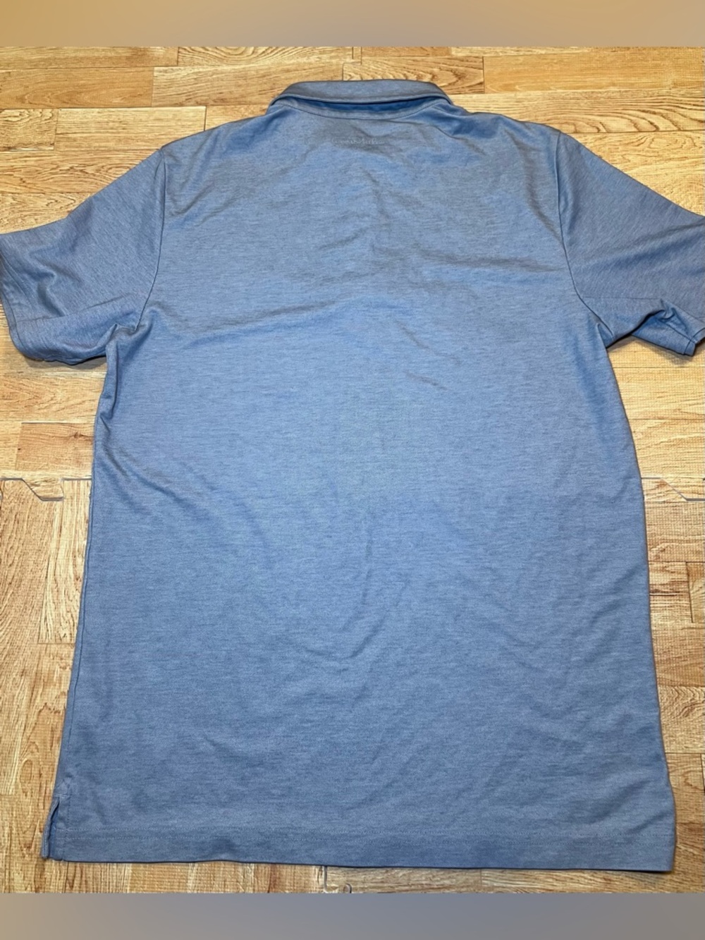TravisMathew Polo Shirt Mens Medium Gray Blue Performance Golf Casual Stretch - Picture 2 of 5